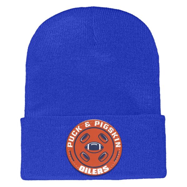 Puck & Pigskin Logo - Oilers Beanie - Image 6