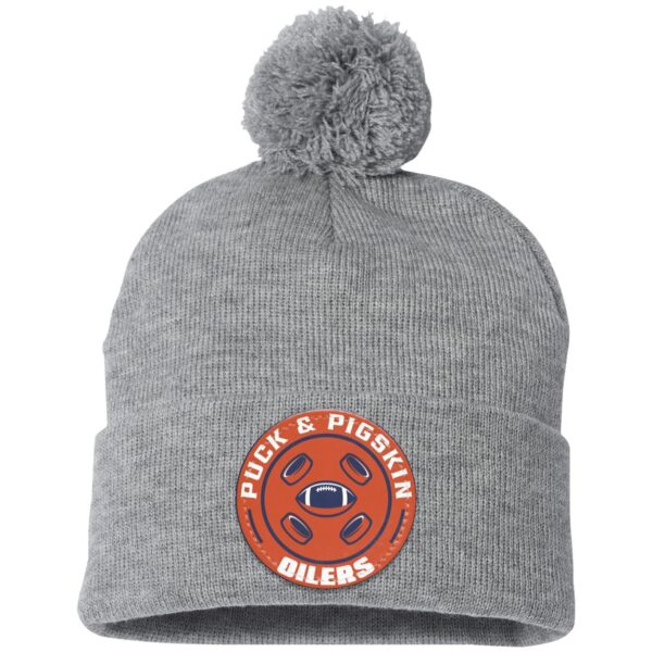 Puck & Pigskin Logo - Oilers Pom Pom Toque - Image 5