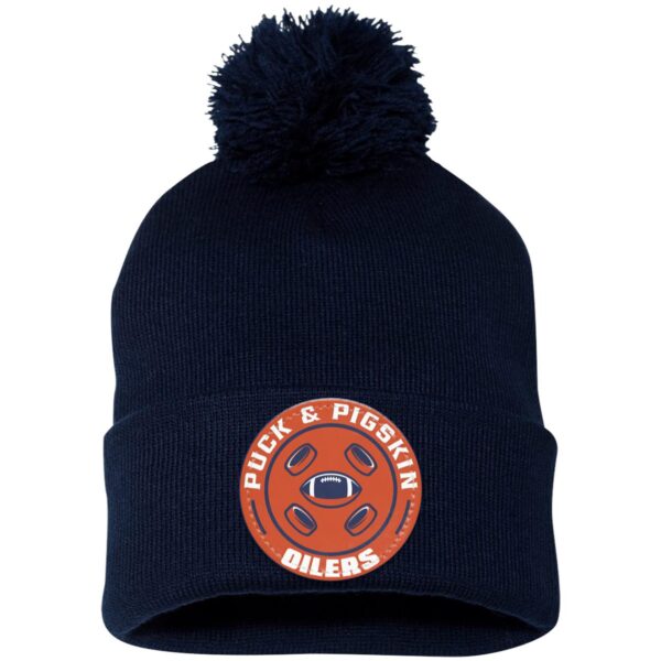 Puck & Pigskin Logo - Oilers Pom Pom Toque - Image 6