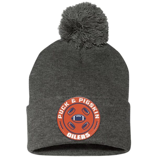 Puck & Pigskin Logo - Oilers Pom Pom Toque - Image 7