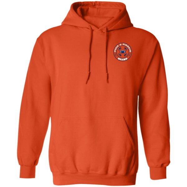 Puck & Pigskin Logo - Oilers Hoodies - Image 4