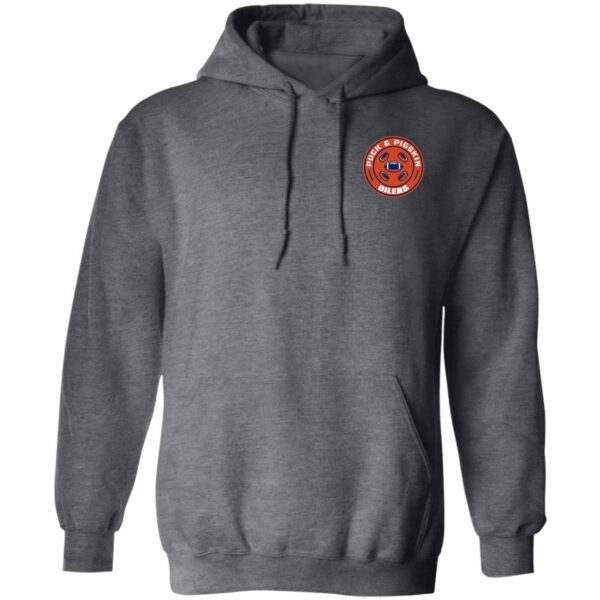 Puck & Pigskin Logo - Oilers Hoodies - Image 7