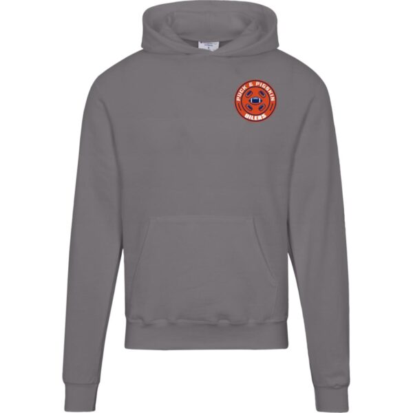 Puck & Pigskin Logo - Oilers Hoodies - Image 8