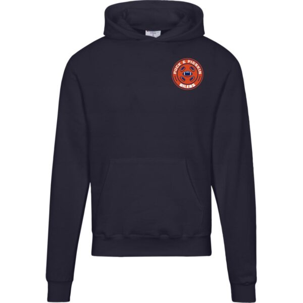 Puck & Pigskin Logo - Oilers Hoodies - Image 9