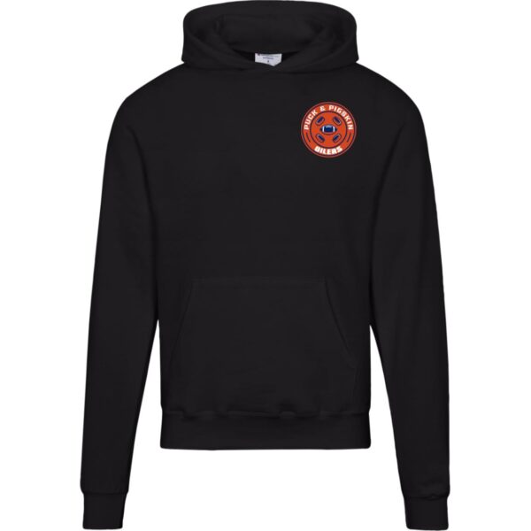 Puck & Pigskin Logo - Oilers Hoodies - Image 11