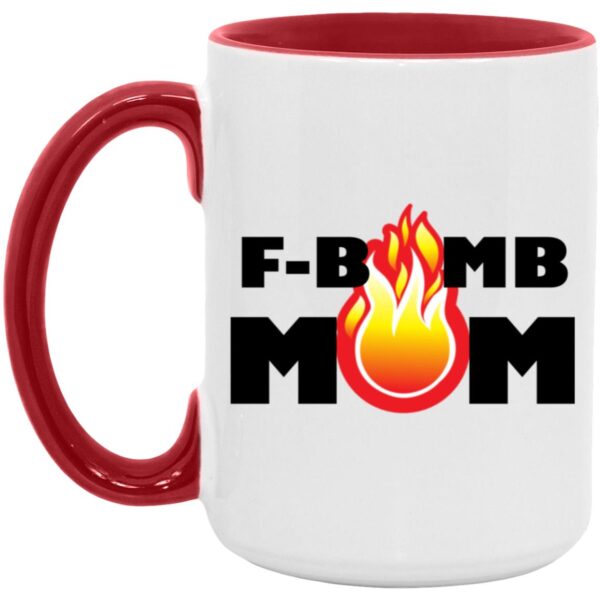 F-Bomb Mom Flames Mugs - Image 6